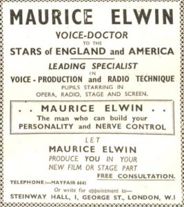 Maurice Elwin, Voice Doctor to the Stars (1937)