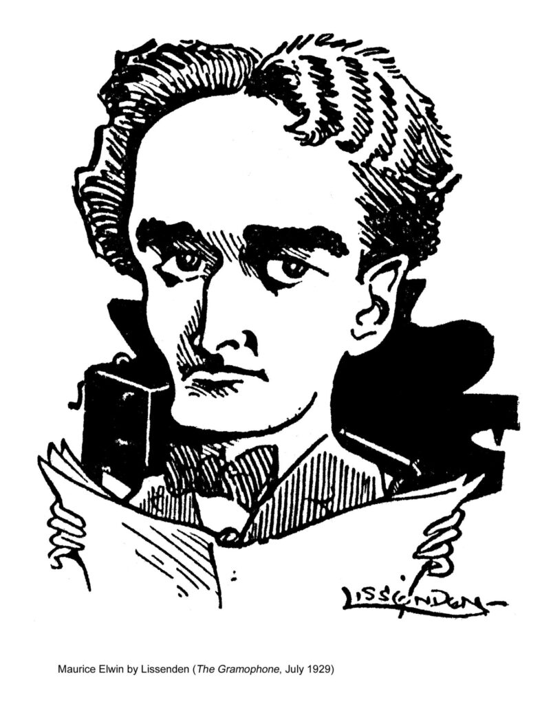 Maurice Elwin Caricature by Lissenden (c/o John Watson)